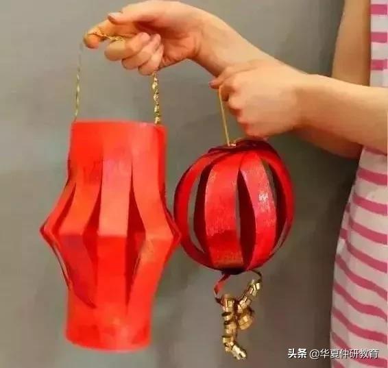 幼儿园元旦手工制作：鞭炮灯笼卡纸舞龙