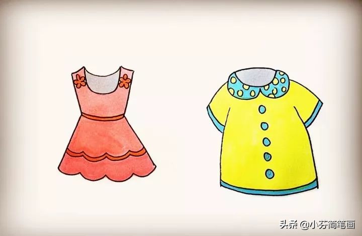 衣服简笔画简单又漂亮女生,新年衣服简笔画简单又漂亮
