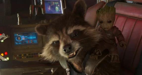 漫威英雄第一次看到火箭浣熊,漫威里面的浣熊