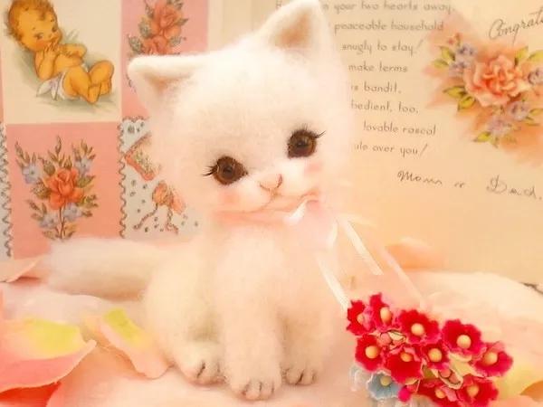 毛毡手工diy成品售卖,手工diy羊毛毡人物