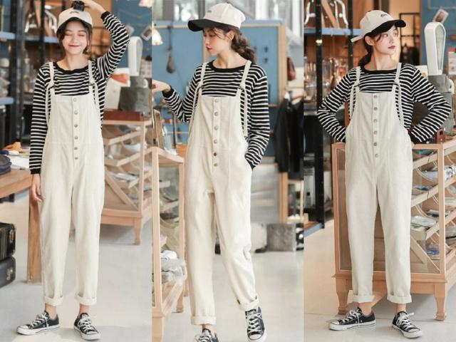 背带裤穿搭小个子2022年,小个子能穿背带裤吗