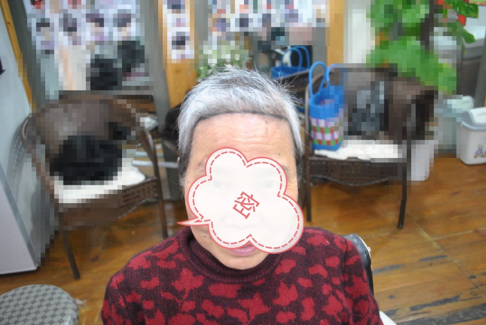 遮盖白发头顶的假发,假发遮盖白发发型