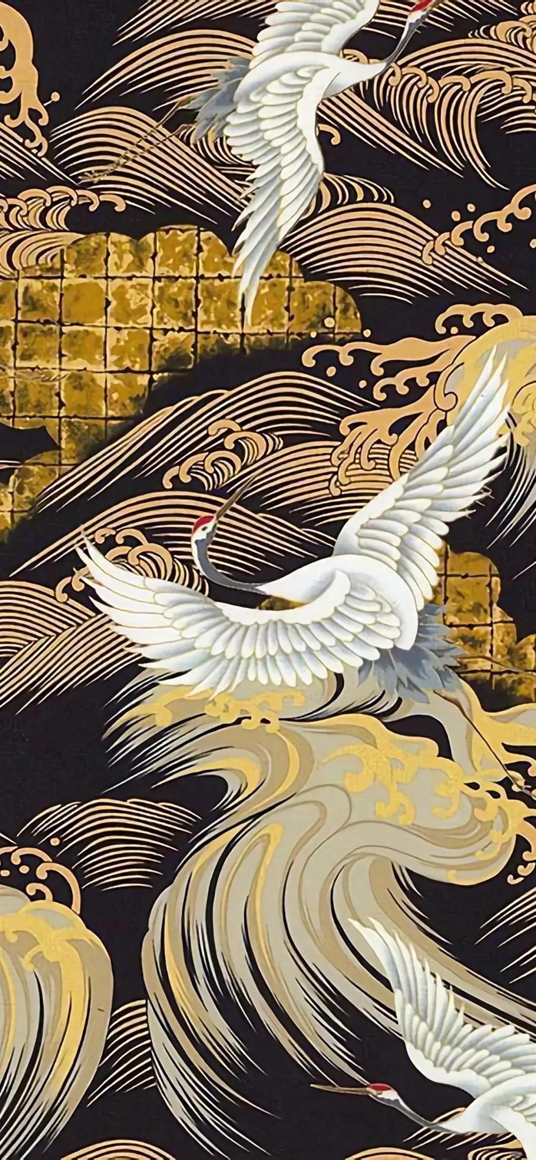 中国元素中国风壁纸横图仙鹤,超高清古风仙鹤壁纸