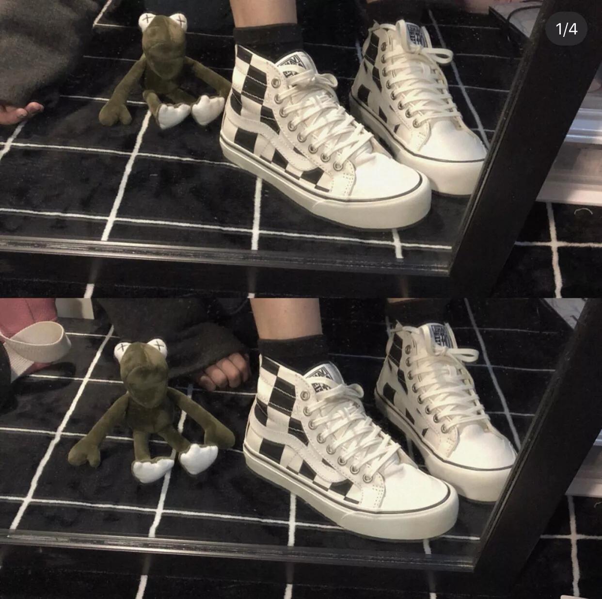 vansoffthewall白色荧光,offthewall的vans是真的吗