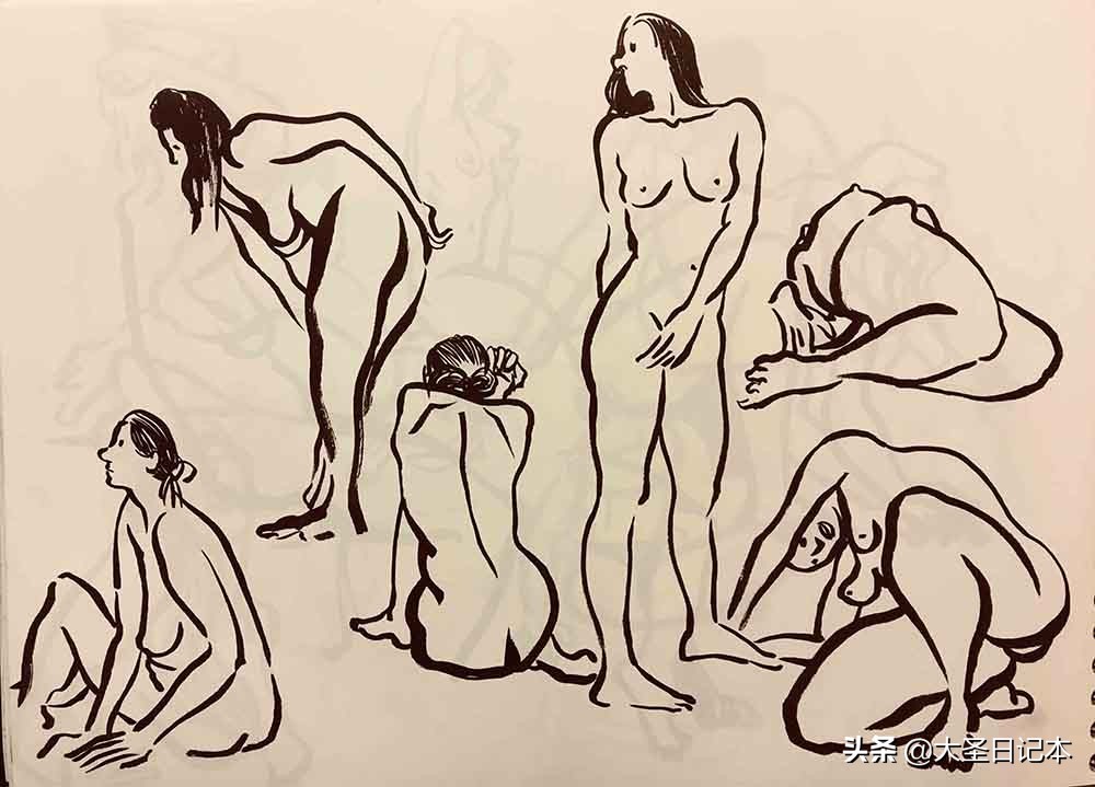 漫画现场临摹,人物写生漫画速写