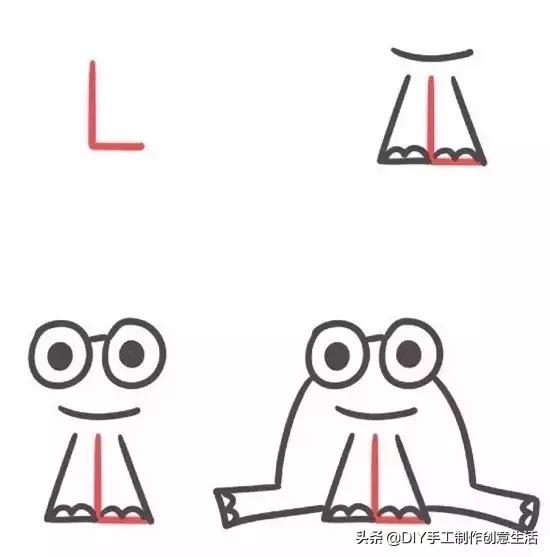 关于可爱的字母简笔画,happy字母简笔画