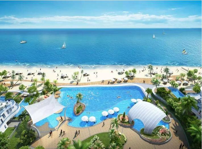 惠州离海超近的5星酒店!正海景+2人自助早晚+私家沙滩+无边泳池