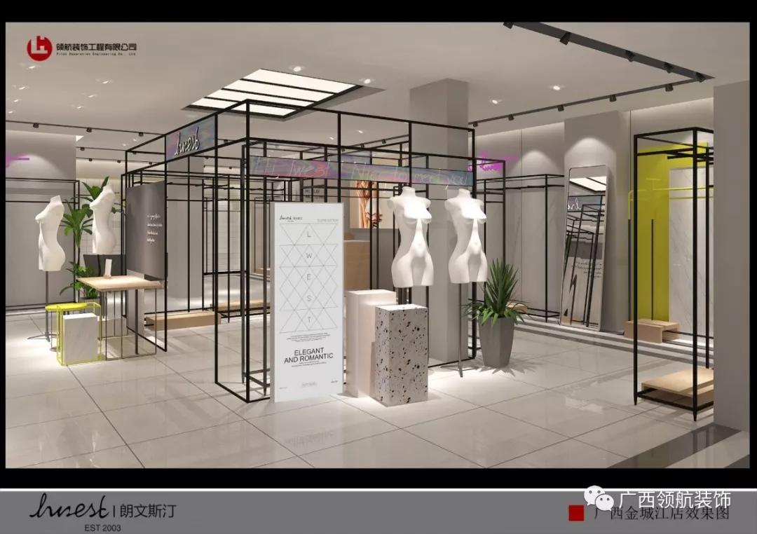 女装店简单装修风格效果图,高级灰女装店装修风格