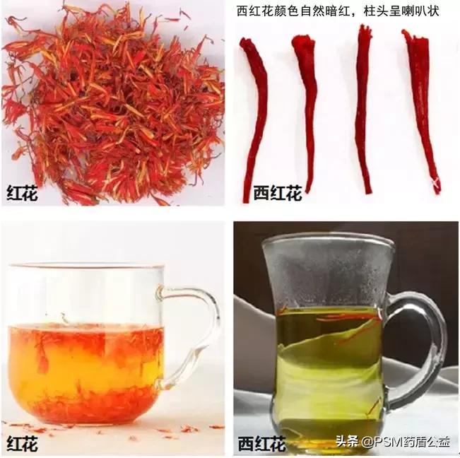 西红花和红花一样吗,红花与西红花的用途一样吗