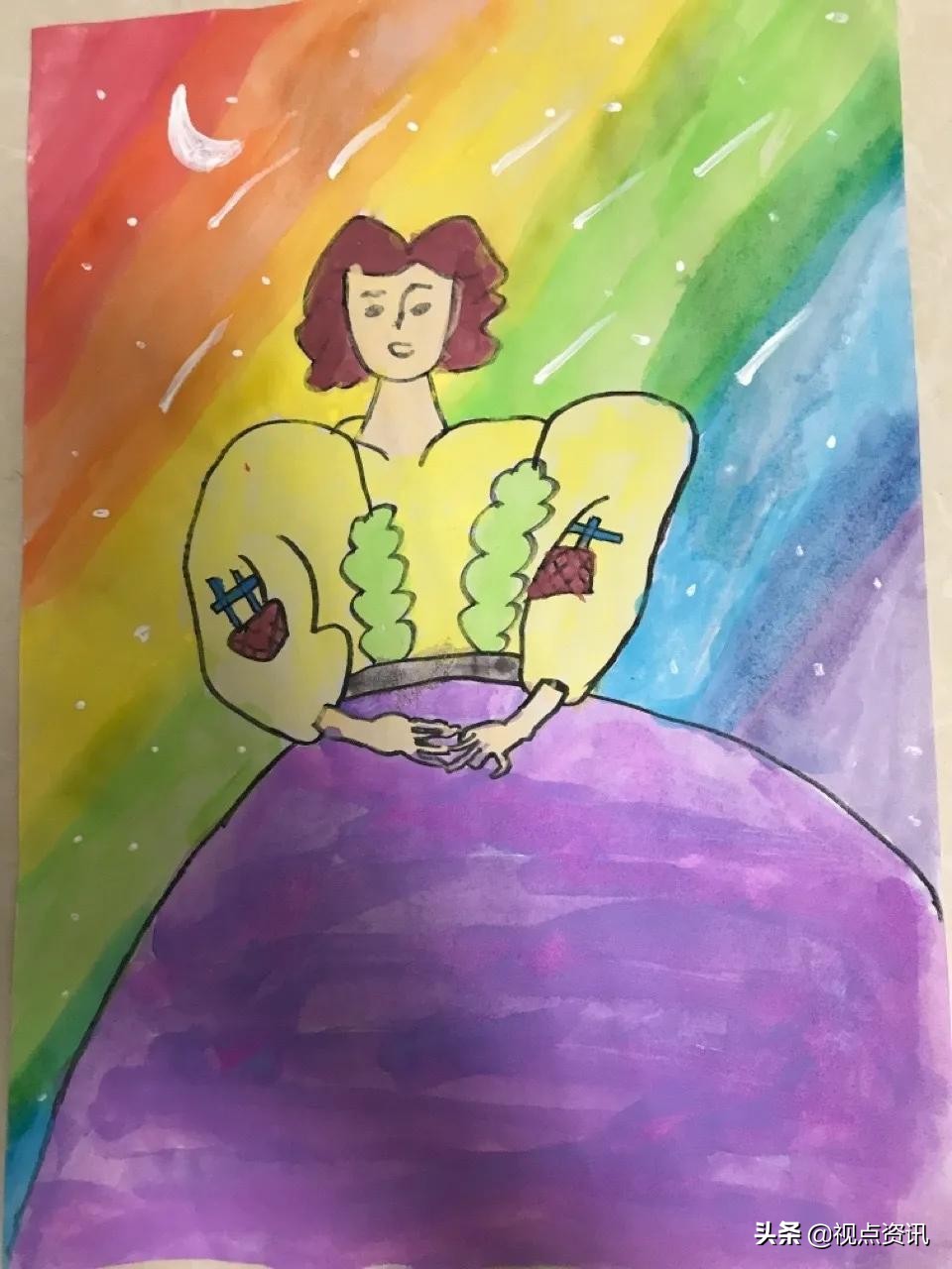 彩色的梦粉笔艺术字,彩色的梦语文课