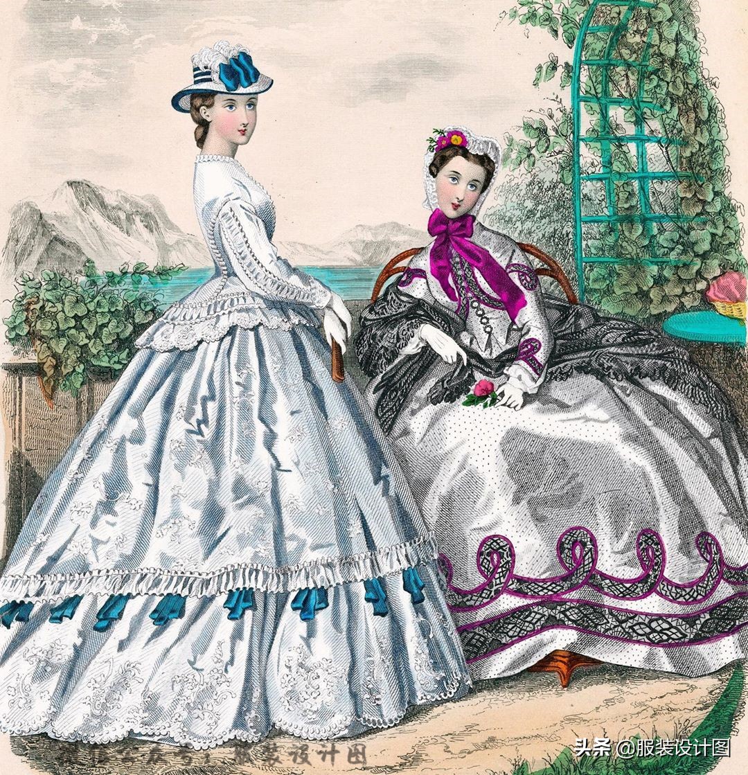 洛可可风格服装设计,服装设计巴洛克宫廷风图