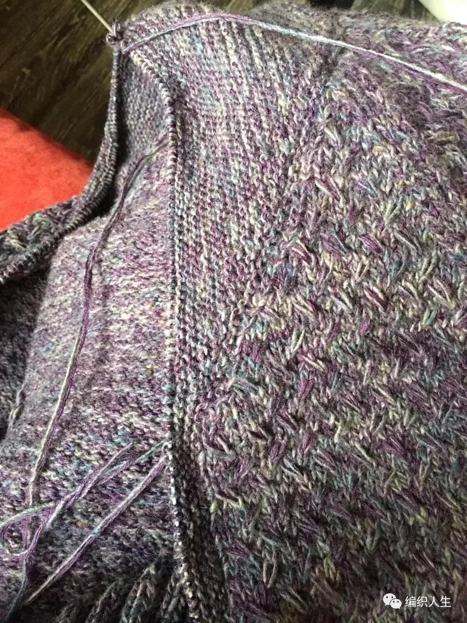 男士白色粗线棒针手工开衫毛衣,棒针翻领开衫编织视频