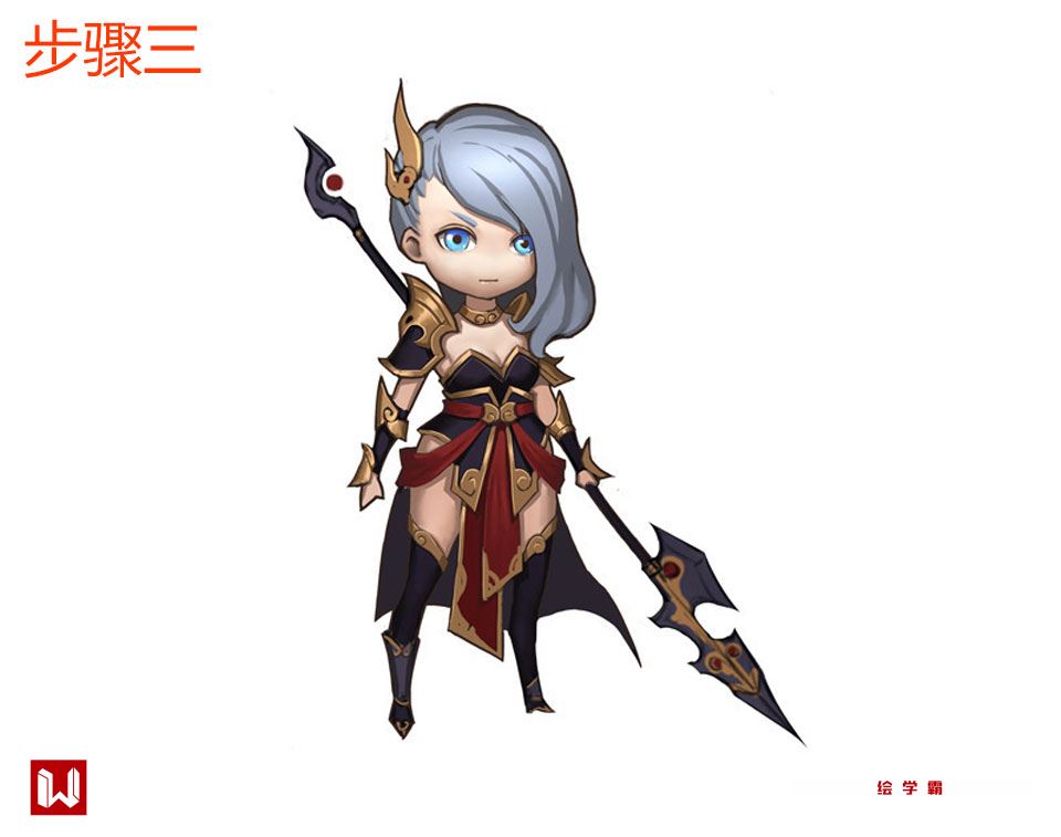 q版人物脸部上色教程板绘,q版上色教程ps