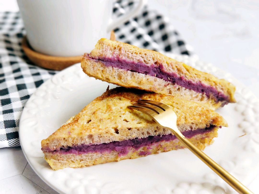 全麦吐司西多士紫薯,全麦紫薯西多士的功效