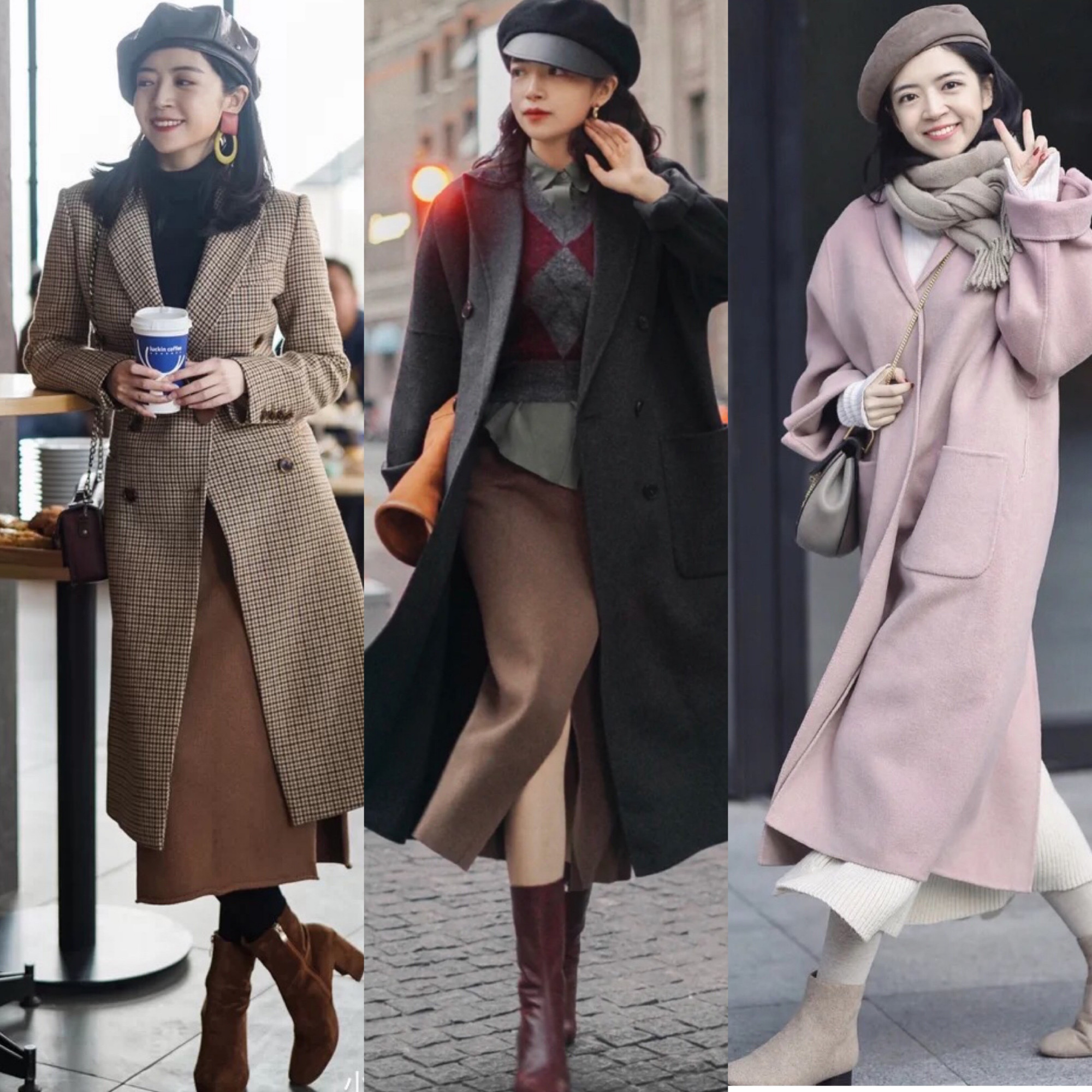三木呢子大衣搭配,三木大衣冬季搭配