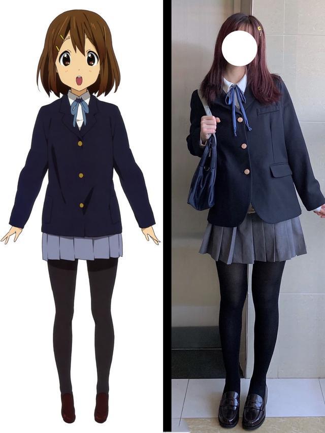 种草姬还原动漫人物JK制服，平泽唯服装是经典，你最喜欢哪一套