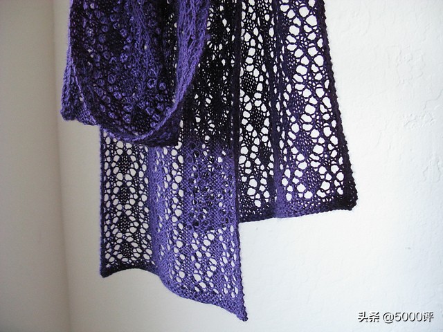 棒针编织围巾简单的,冰条线棒针围巾编织教程完整