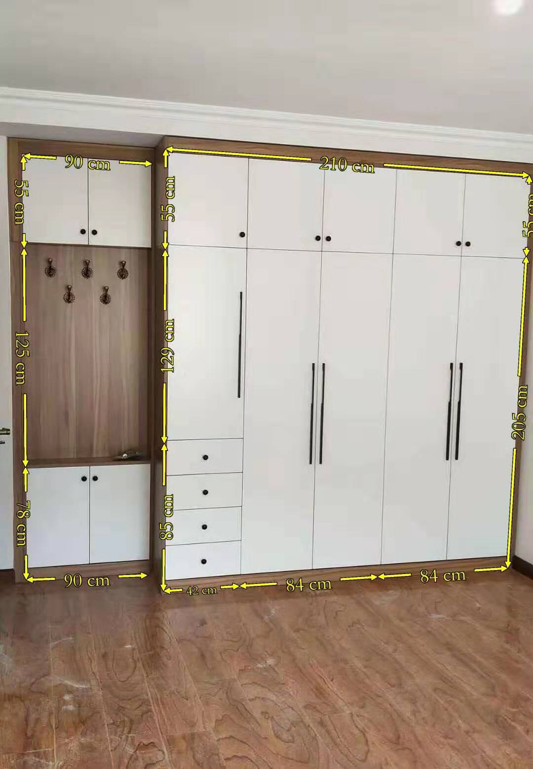 推拉门衣柜卧室家用简易收纳,收纳衣柜40厘米宽推拉门