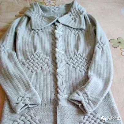 1-2岁从上往下开衫毛衣翻领教程,小翻领宝宝开衫毛衣领子怎么织