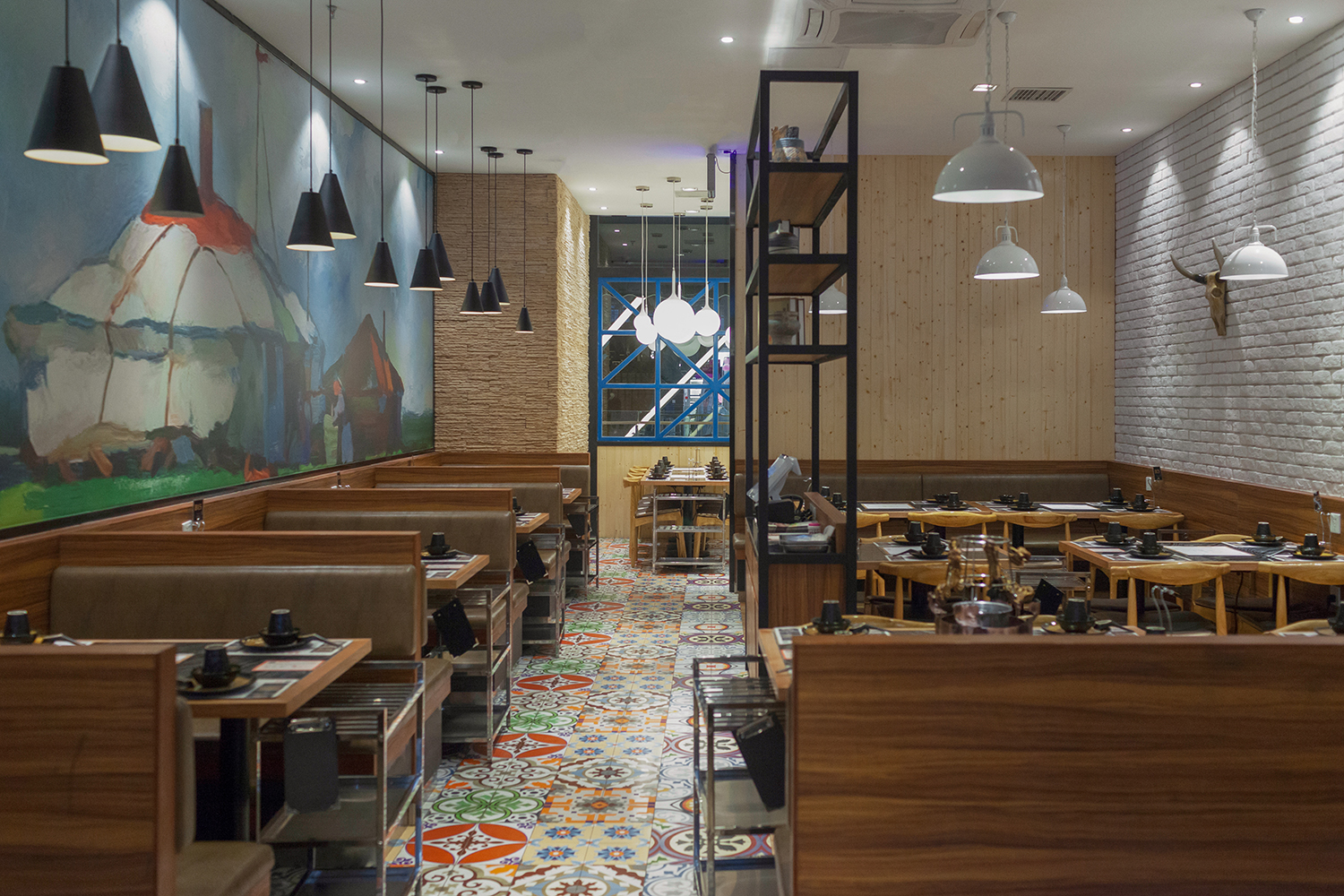 羊肉餐厅设计,烤全羊餐厅设计效果图