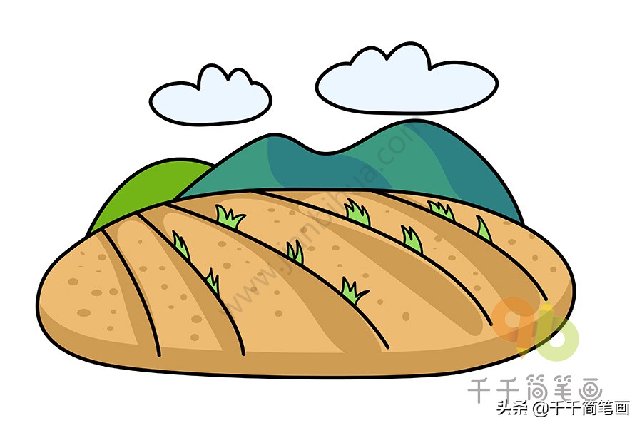 风景建筑简笔画,简笔画风景主题作品图片