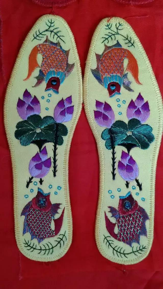 绣花鞋垫100种图案四格绣法,几何鞋垫图案鞋垫绣法