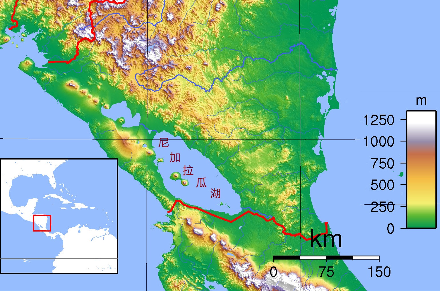 尼加拉瓜湖有多大,中美洲国家尼加拉瓜