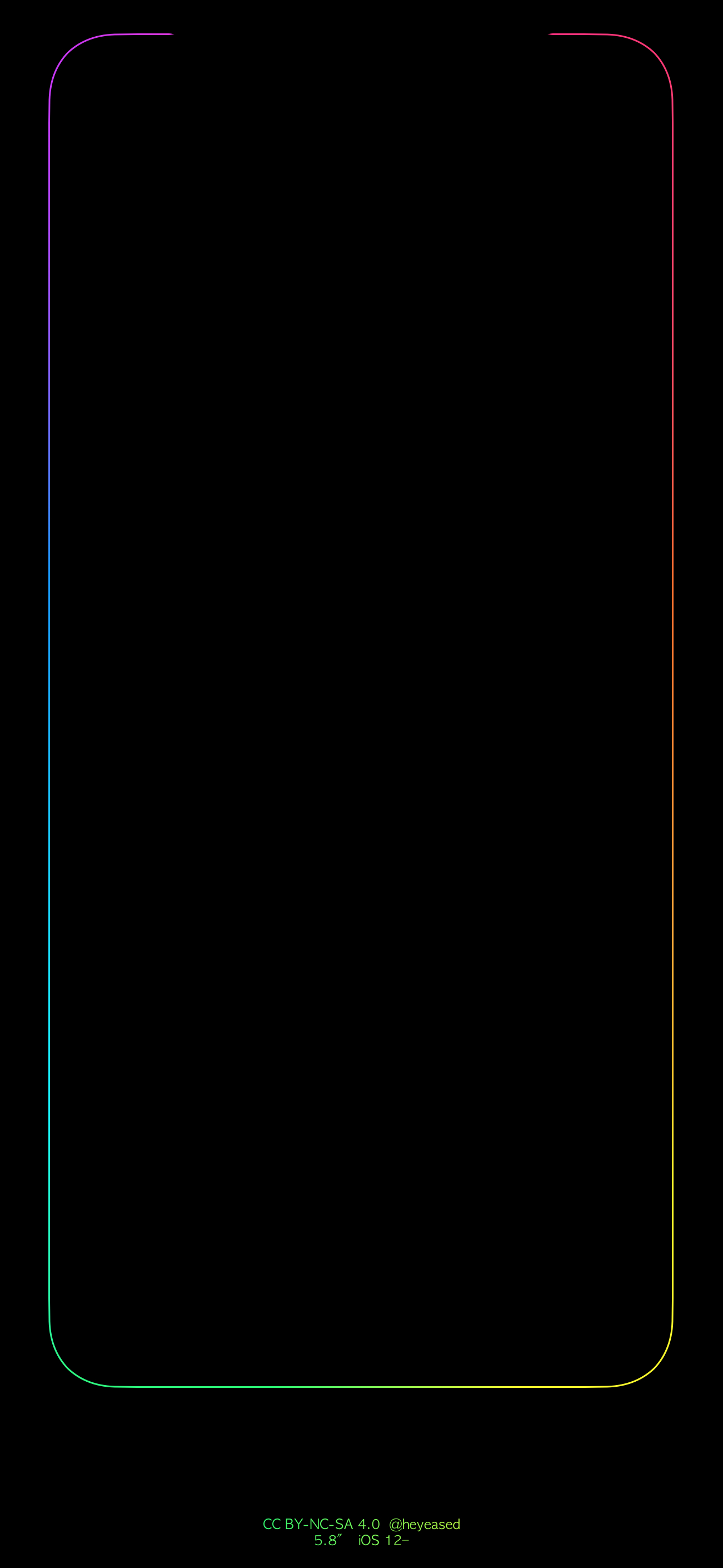 苹果12彩色边框壁纸,苹果手机壁纸主屏幕和锁屏套图