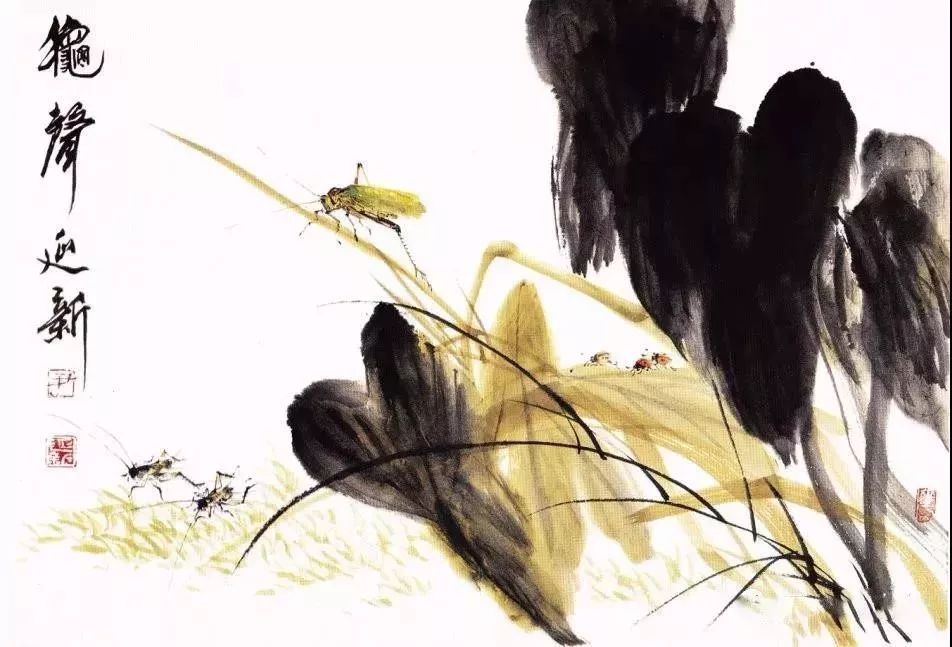 齐白石水墨小品欣赏,齐白石虫草长卷