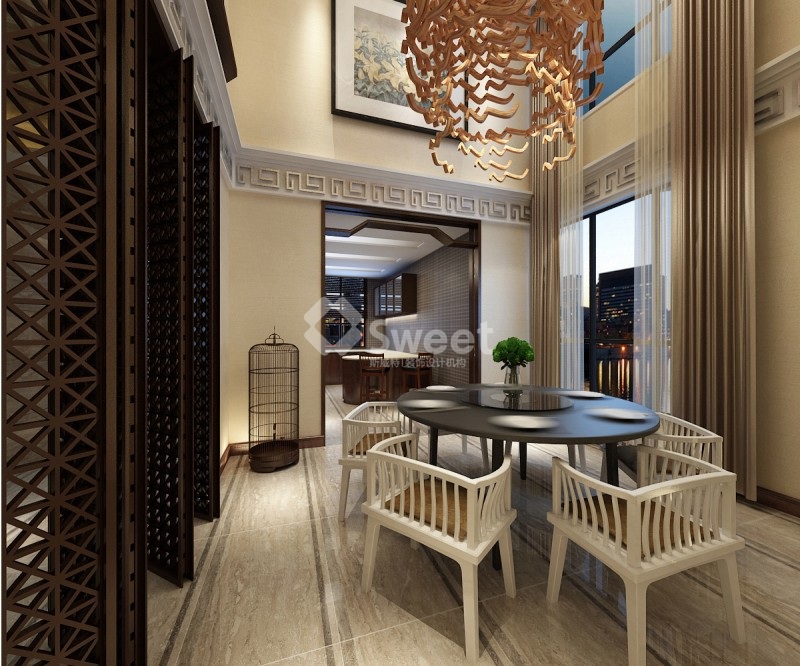 鸿基紫韵双拼别墅,鸿基紫韵230平米装修