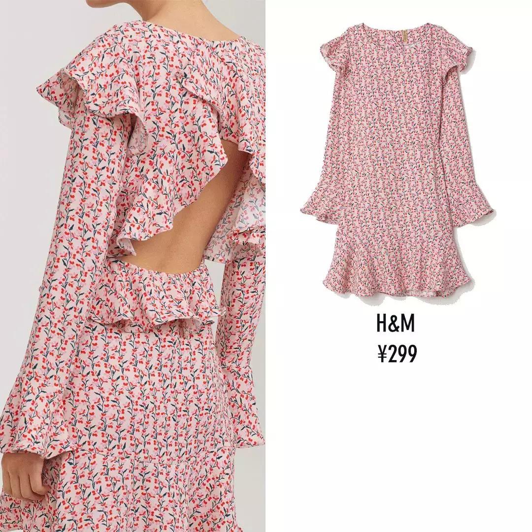 春季碎花裙推荐,玖姿春季碎花裙