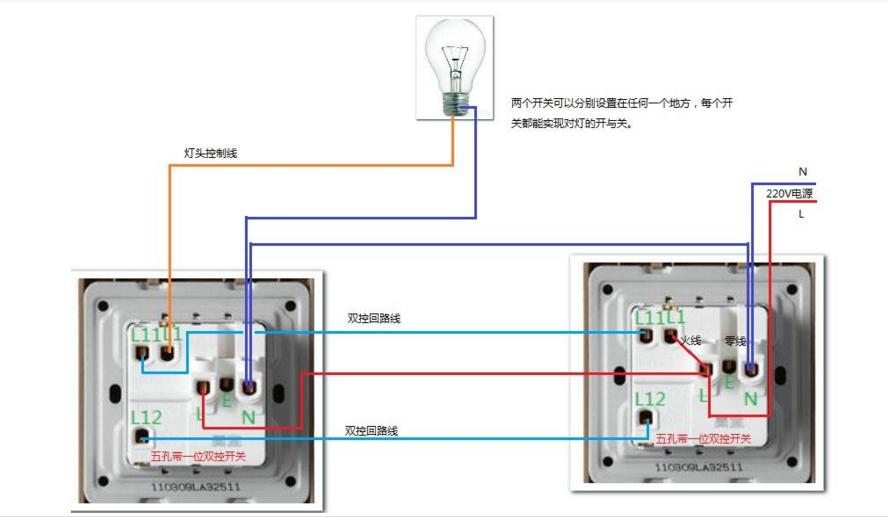 电工知识单控开关控制一个灯,电工入门教学两个开关控制一个灯