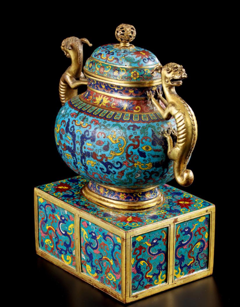 景泰蓝掐丝珐琅器,清雍正御制掐丝珐琅价值