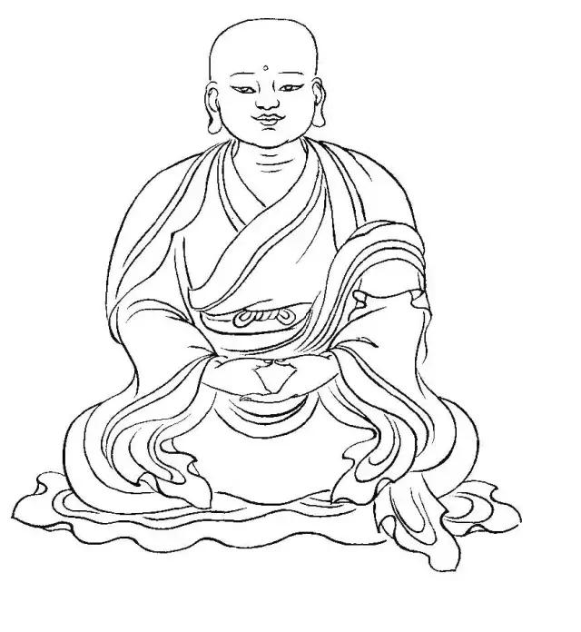 白描罗汉全本,罗汉白描100幅