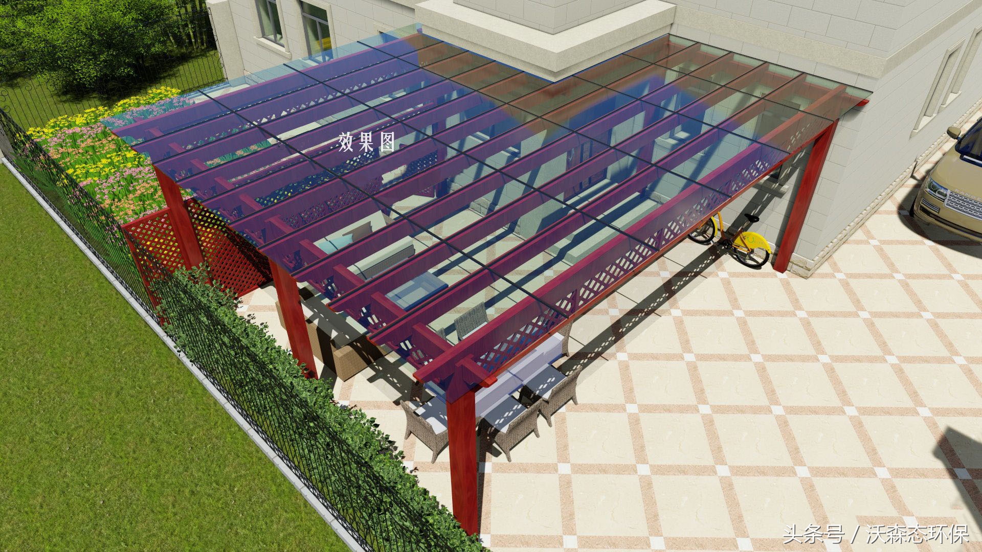 葡萄架拱门花架造型图片大全,铁艺装饰葡萄架效果图