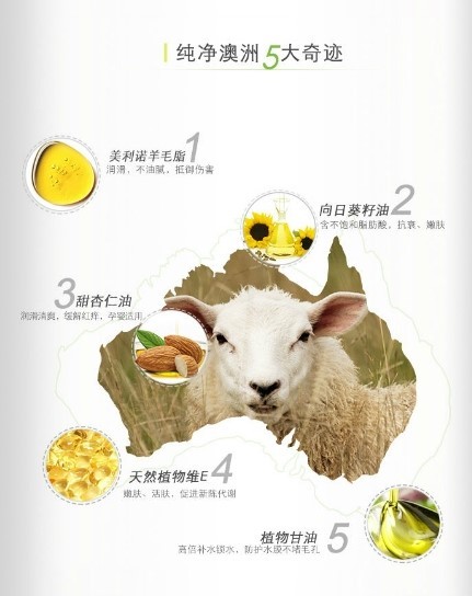 护肤保湿高手绵羊油 (绵羊油补水霜)