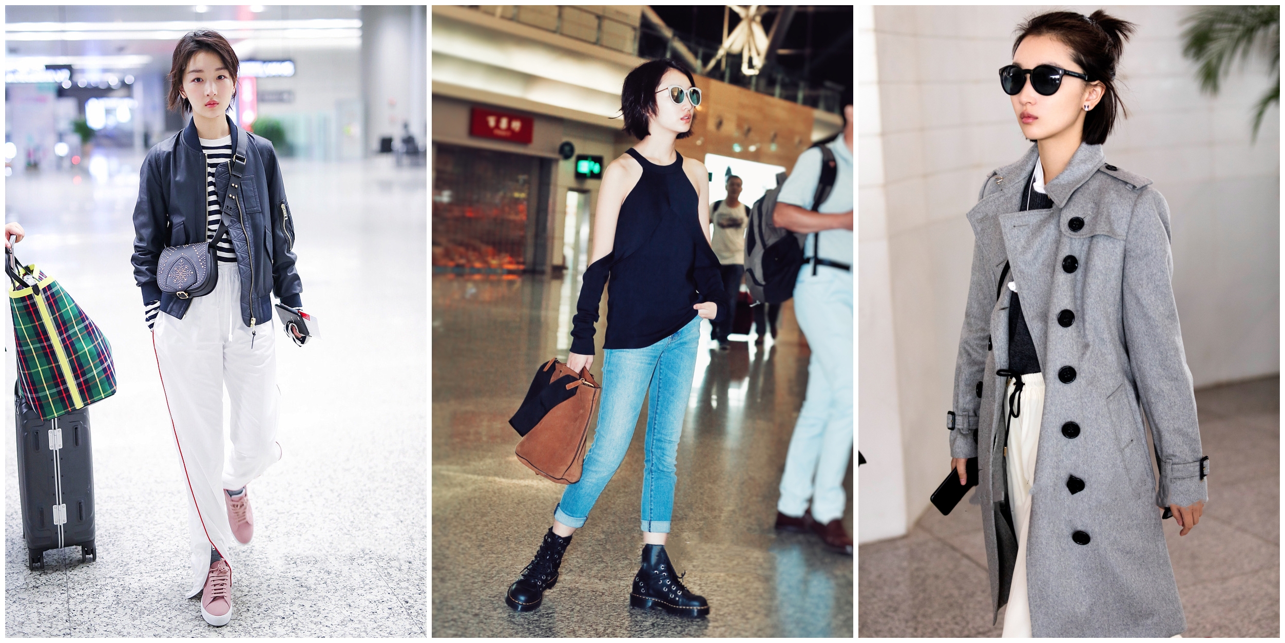 周冬雨最新款burberry格子衬衫,周冬雨burberry格子裙