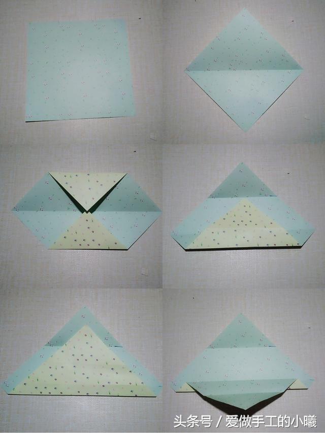 小时候小花篮折纸,儿童手工折纸大全花篮