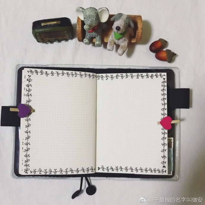 可爱手账素材边框简单,简单又好看的手账边框图片