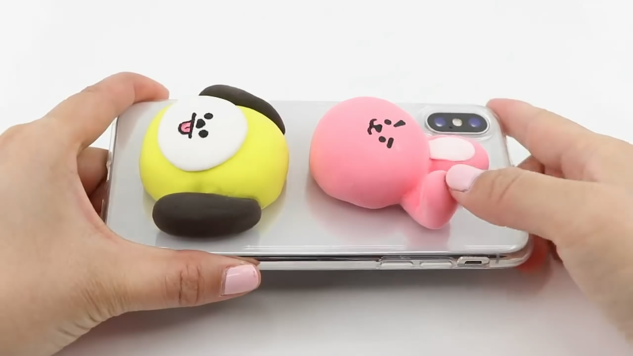 超轻粘土手机壳diy教程搞怪,黏土手机壳diy可爱搞怪的
