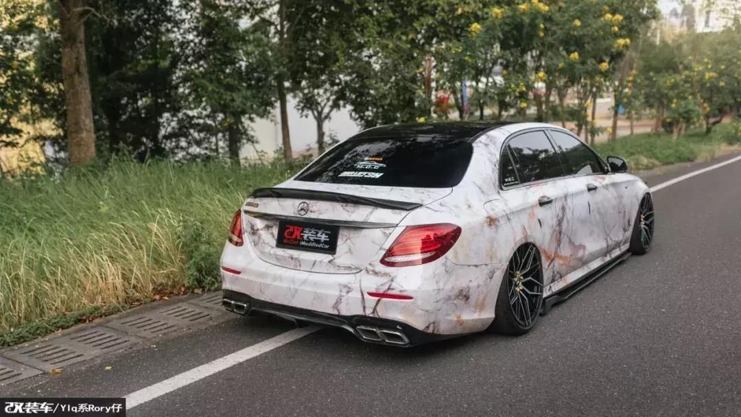2018年奔驰e300改装黑武士,奔驰e300改黑武士加恶魔之眼