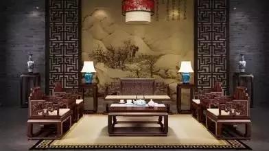 新中式红木沙发客厅效果图,怎么让红木沙发装修成现代风格