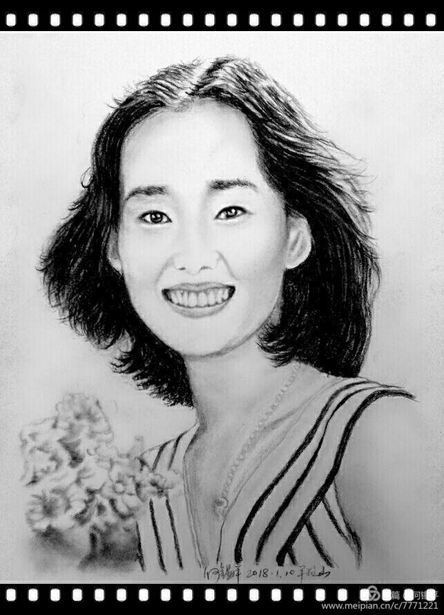 碳铅素描作品,碳铅人物素描画像