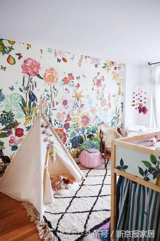 植物花卉墙绘简单又漂亮,有意思的简单墙绘