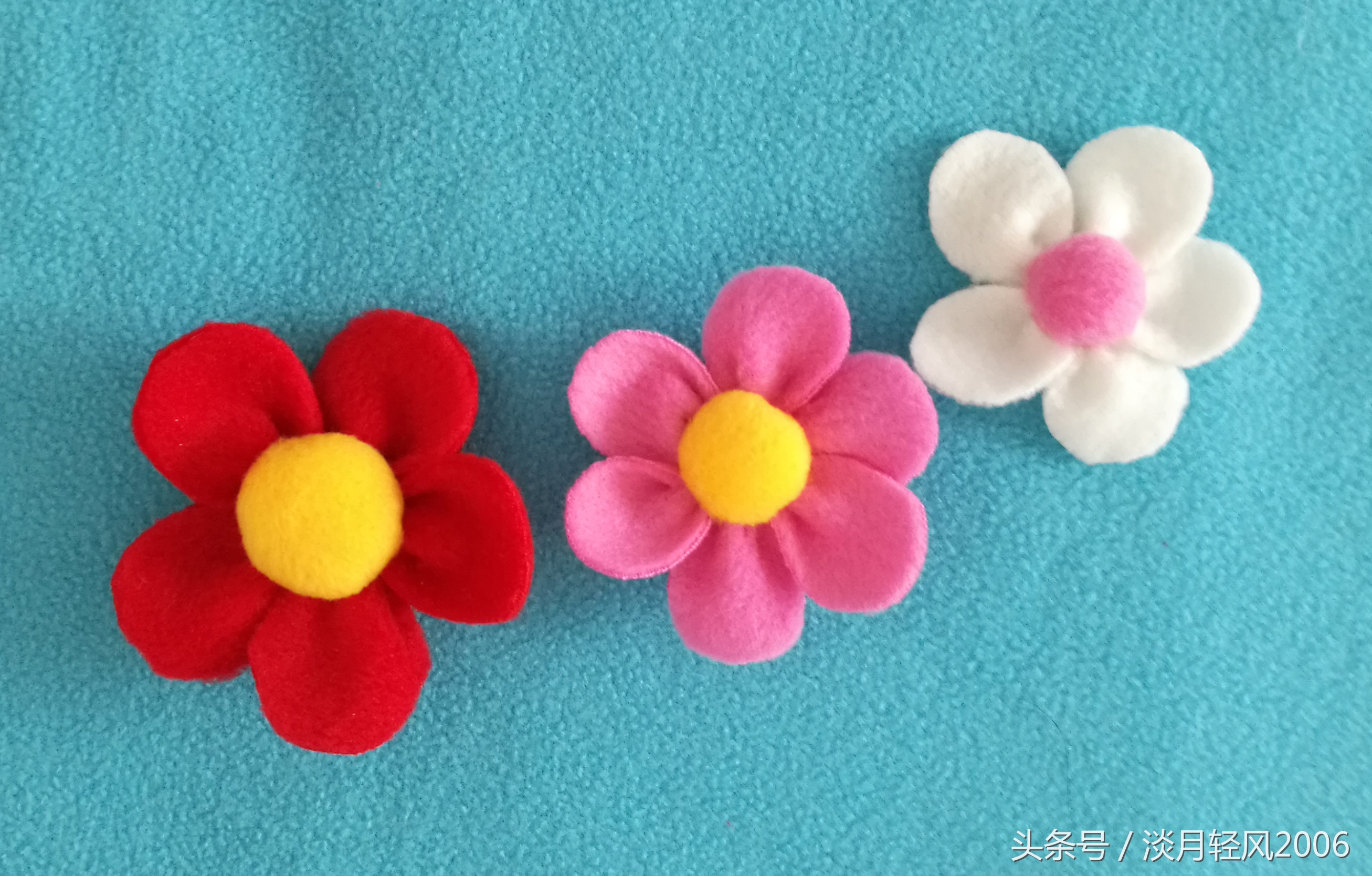 布艺diy手工制作,手工制作布艺向日葵小花