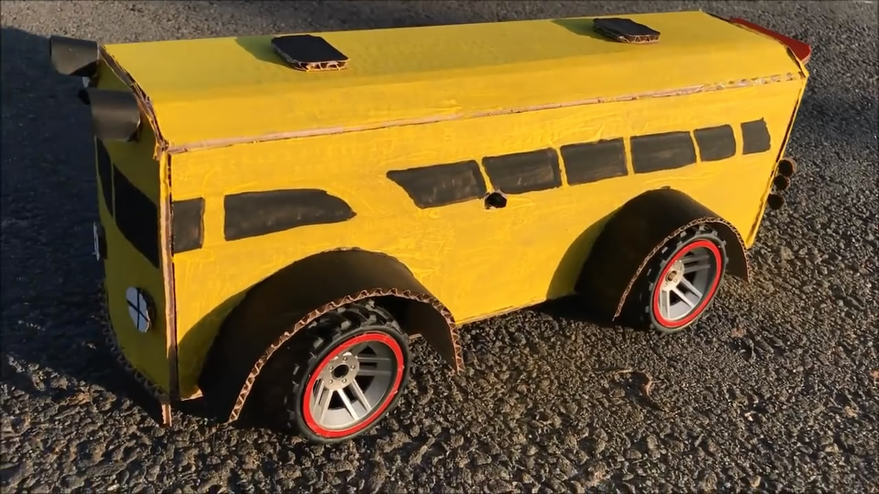 手把手教你制作公交车,纸板制作简易公交车教程