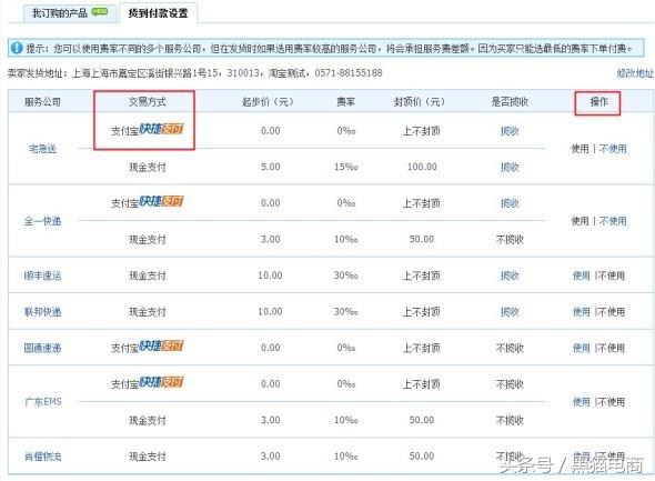 淘宝运营后台运费设置,天猫商家的运费模板在哪里设置