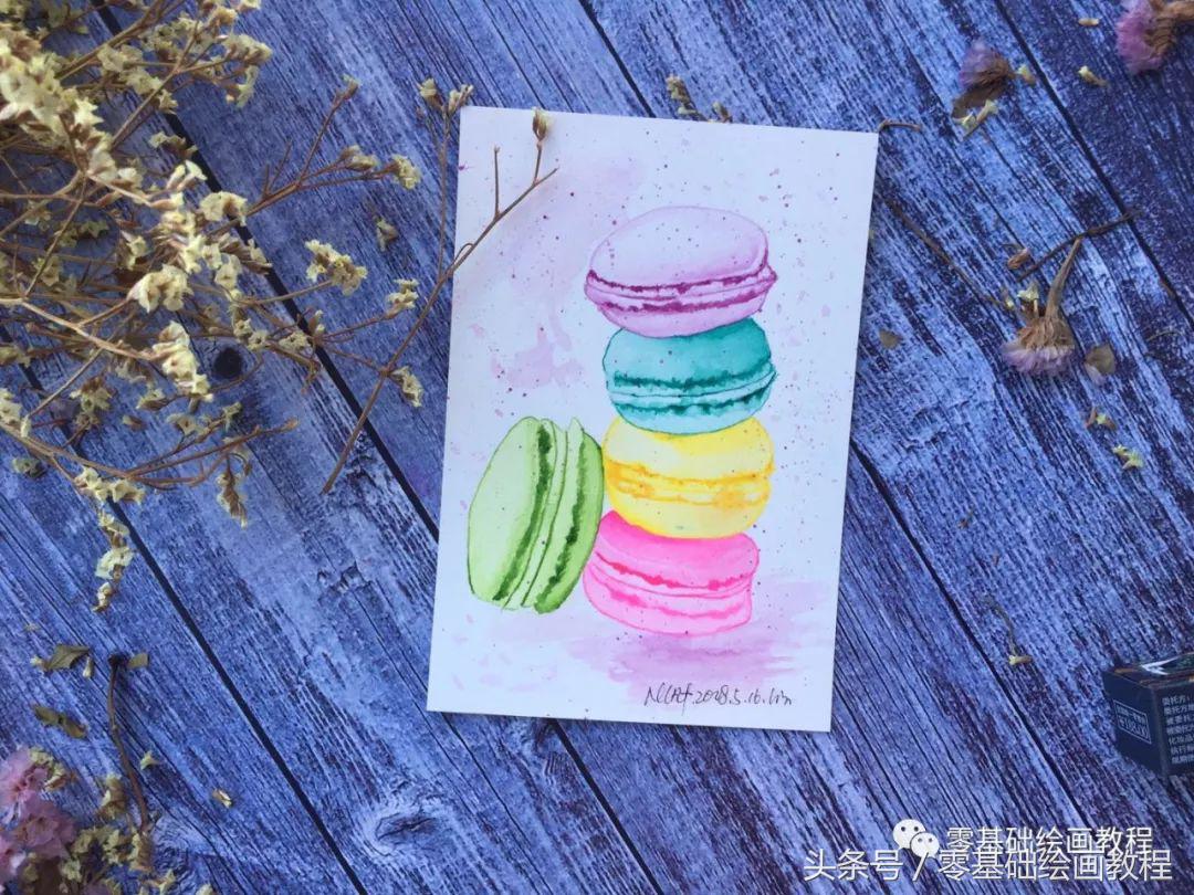 蓝色妖姬丙烯水彩画教程,萌新可以画的水彩教程