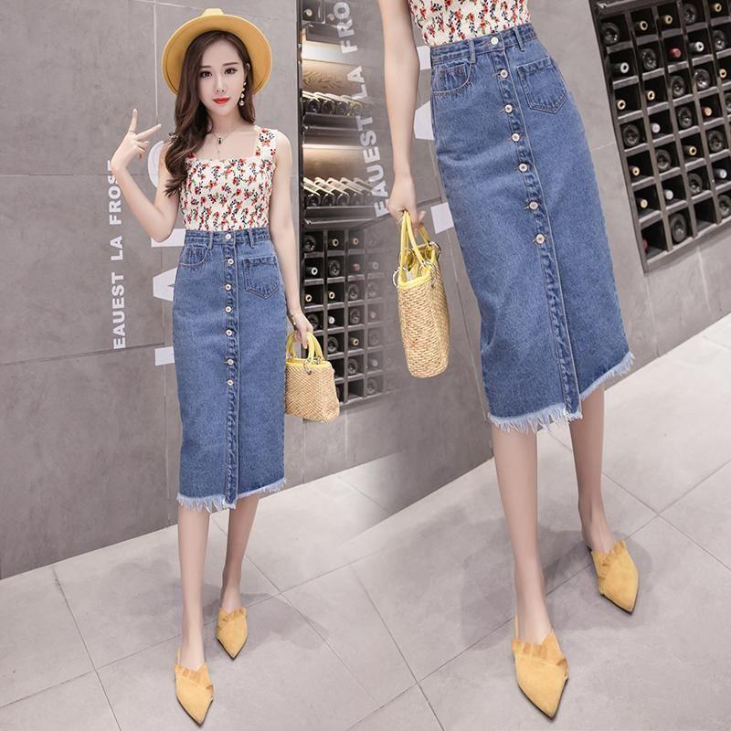 半身裙小清新搭配夏季,白t恤搭配半身裙减龄大气