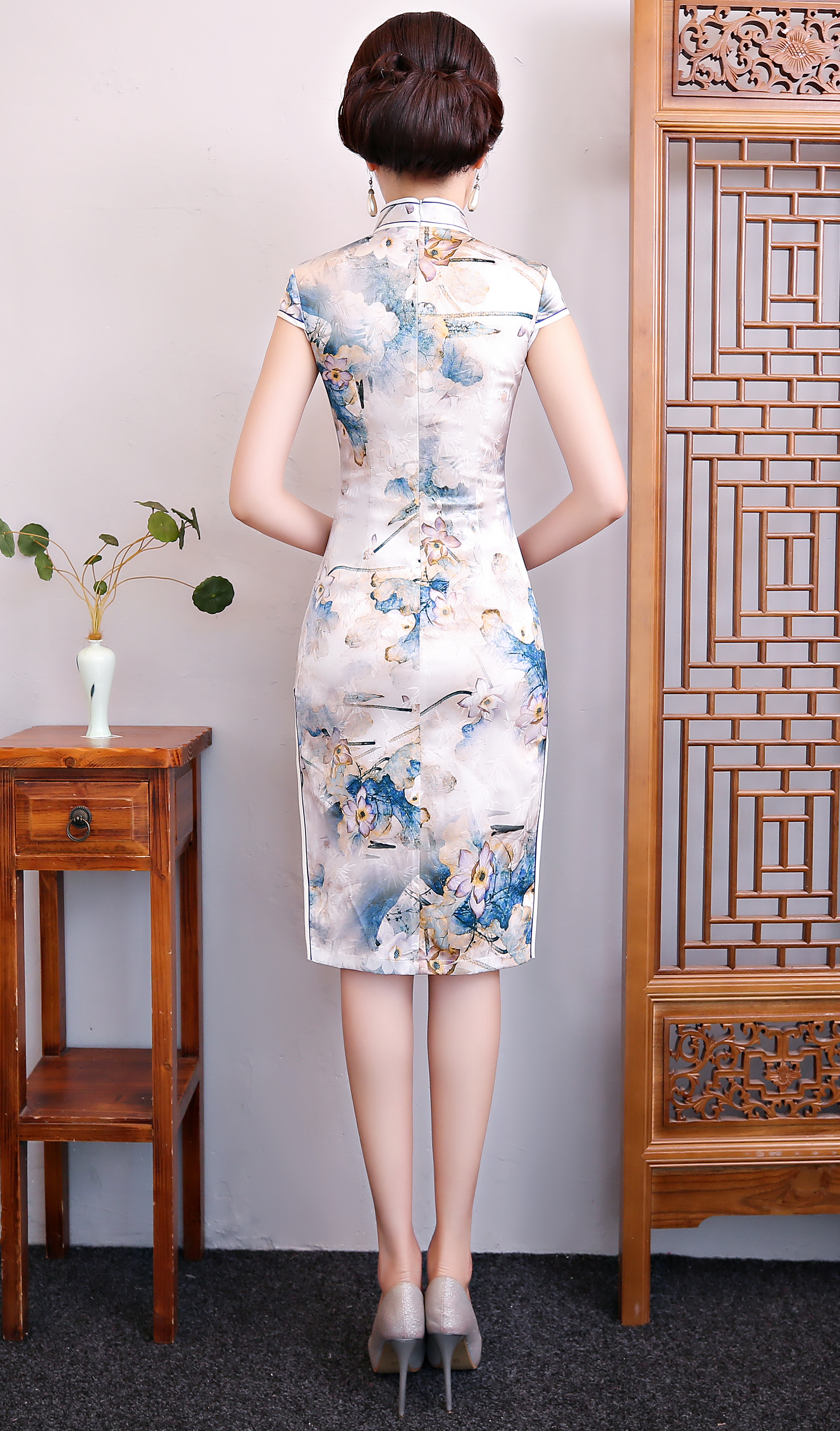 洋气真丝旗袍,好看真丝旗袍